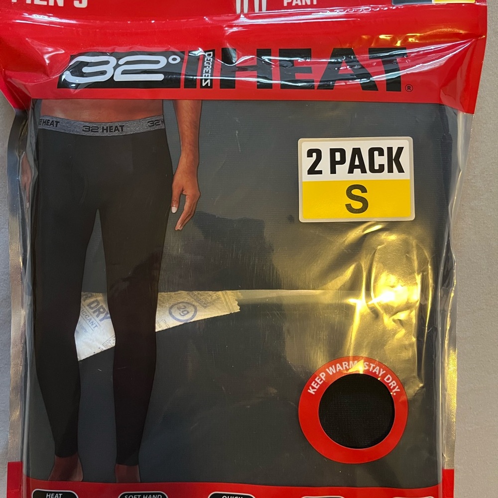 32° Heat base layer pants black  - mens small